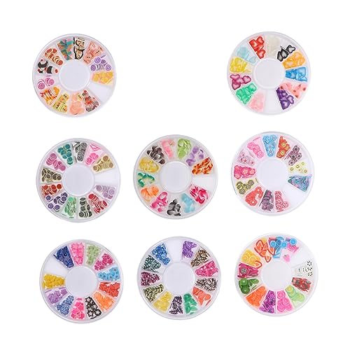 Didiseaon 8 Pack Diy Fruit Shape Polymer Clay Patches Nail Art Charms for Jewelry Making