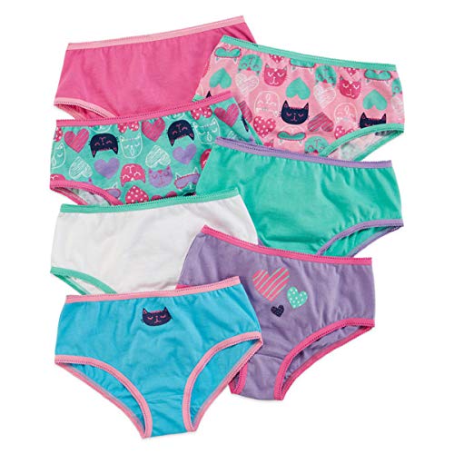 Okie Dokie 7 Pair Brief Panty Toddler Girls Multicolor