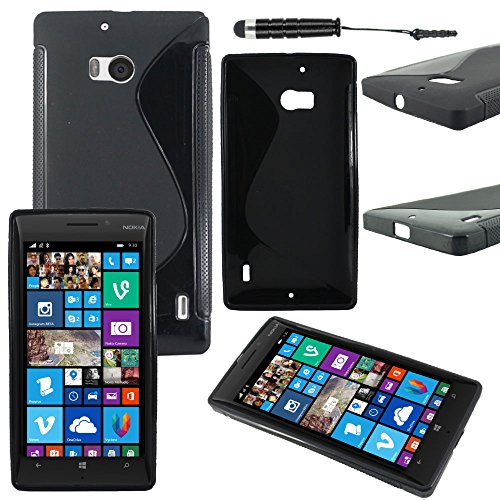 ebestStar - Cover Compatibile con Nokia Lumia 930 Custodia Protezione S-Line Design Silicone Gel TPU Morbida e Sottile + Mini Penna, Nero [Apparecchio: 137 x 71 x 9.8mm, 5.0'']
