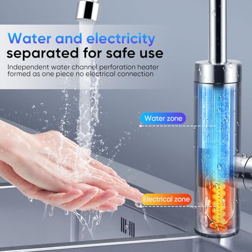 Robinet avec chauffe-eau instantané 3000W avec rotation 360 et écran LCD