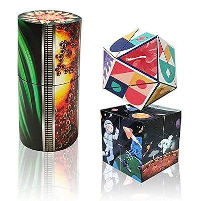 3D Flips Magic Cube Set, 3 Pack Infinity Cube Fidget Toys, Transforms Puzzle Cubes for Stress Anxiety Relief and Kill Time, Nice Gifts for Kids and Adults