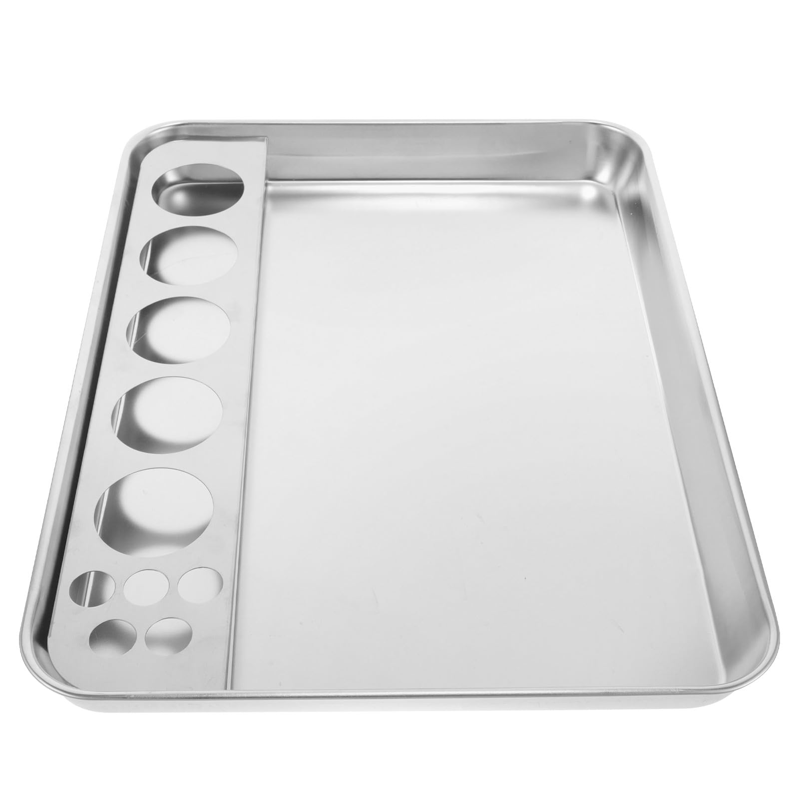 Plateau Médical en Acier Inoxydable Rectangulaire pour Procédures et Changement, Facile à Nettoyer, pour Matériel Médical Infirmier