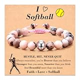 Tarsus Softball Gifts, Softball Stuff Accessories Teen Teenage Girl Gift Bracelet Birthday Christmas Softball Gifts for Girls Players