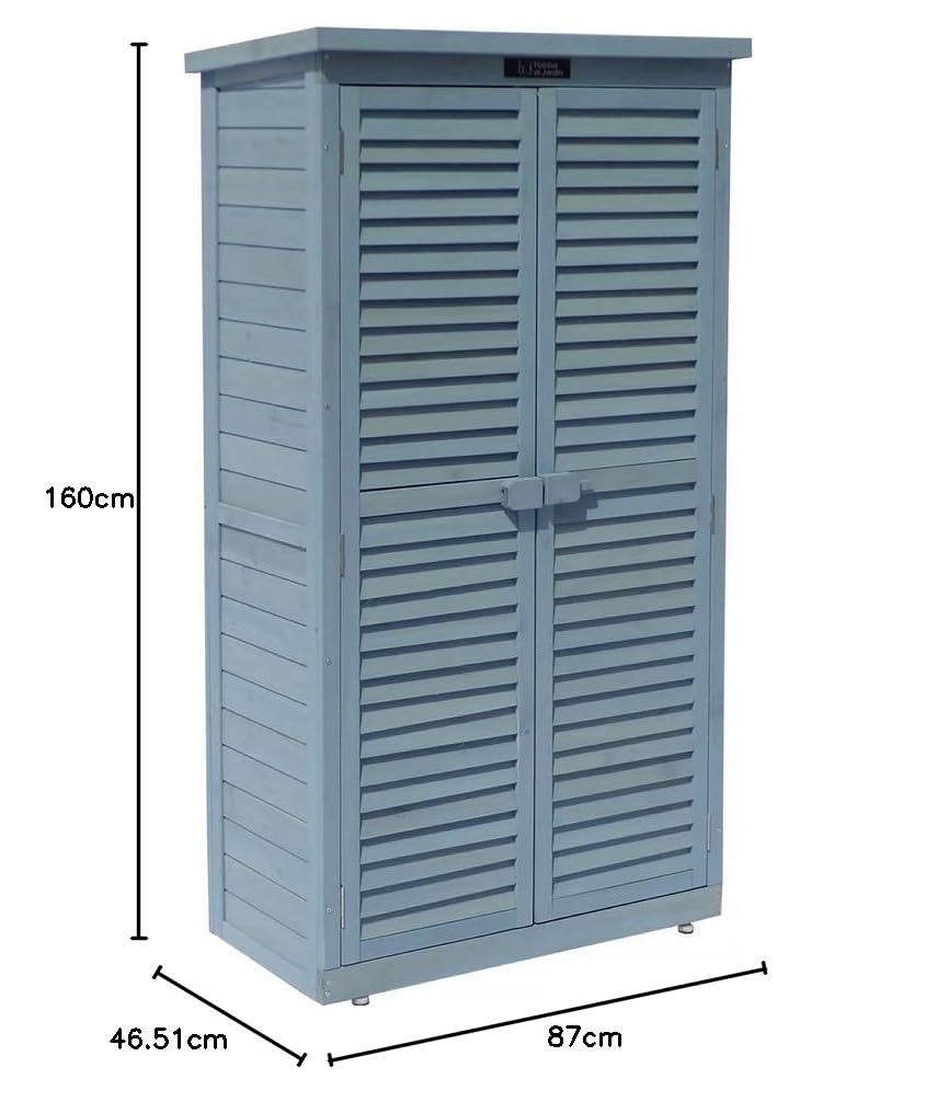 habitat et jardin Gartenschrank Space 87 x 46,5 x 160 cm Himmelblau