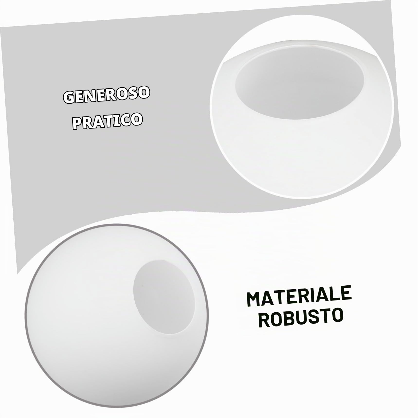 MAGICLULU Paralume in Vetro Smerigliato Bianco Latte Diametro 15 CM, Coprilampada Sferico per Lampadari, Adatto a Sale da Pranzo e Soggiorni