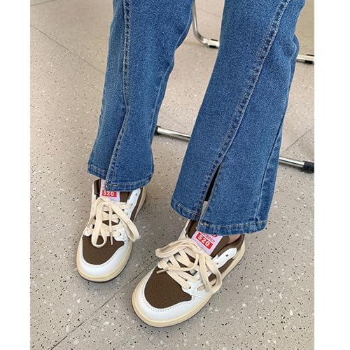 Fashion Kids Girls Jeans Casual Bell-Bottoms Long Pants Mid Waist Slit Denim Flared Trousers4