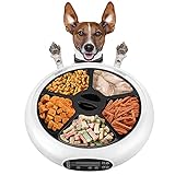 5-Meals Automatic Cat Feeder with Programmable Timer Dry and Wet Food Dispenser for Cats and Small Dog with Voice Reminder Programmable Timed