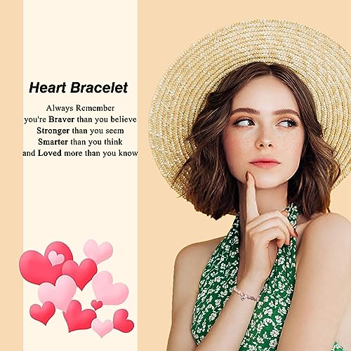 8-21 Year Old Girl Birthday Gifts Sweet Number Heart Bracelet for Daughter/Granddaughter/Niece/Friends4