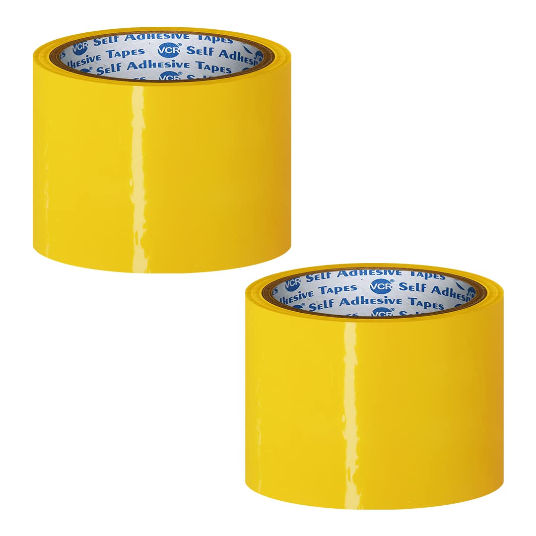 VCR Yellow Color Tape - 50 Meters in Length - 72mm / 3" Width - 08 Rolls Per Pack - BOPP Self Adhesive Tape for Arts and Craft use, Box Packing, Office and Home use (B07RWXX67C) Amazon Price History, Amazon Price Tracker