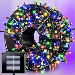 JMEXSUSS Solar String Light 600LED 206.7ft 8 Modes Solar Christmas Lights Waterproof Outdoor Fairy String Lights for Gardens, Homes, Party, Christmas Tree Outdoors (600LED, Multicolor)
