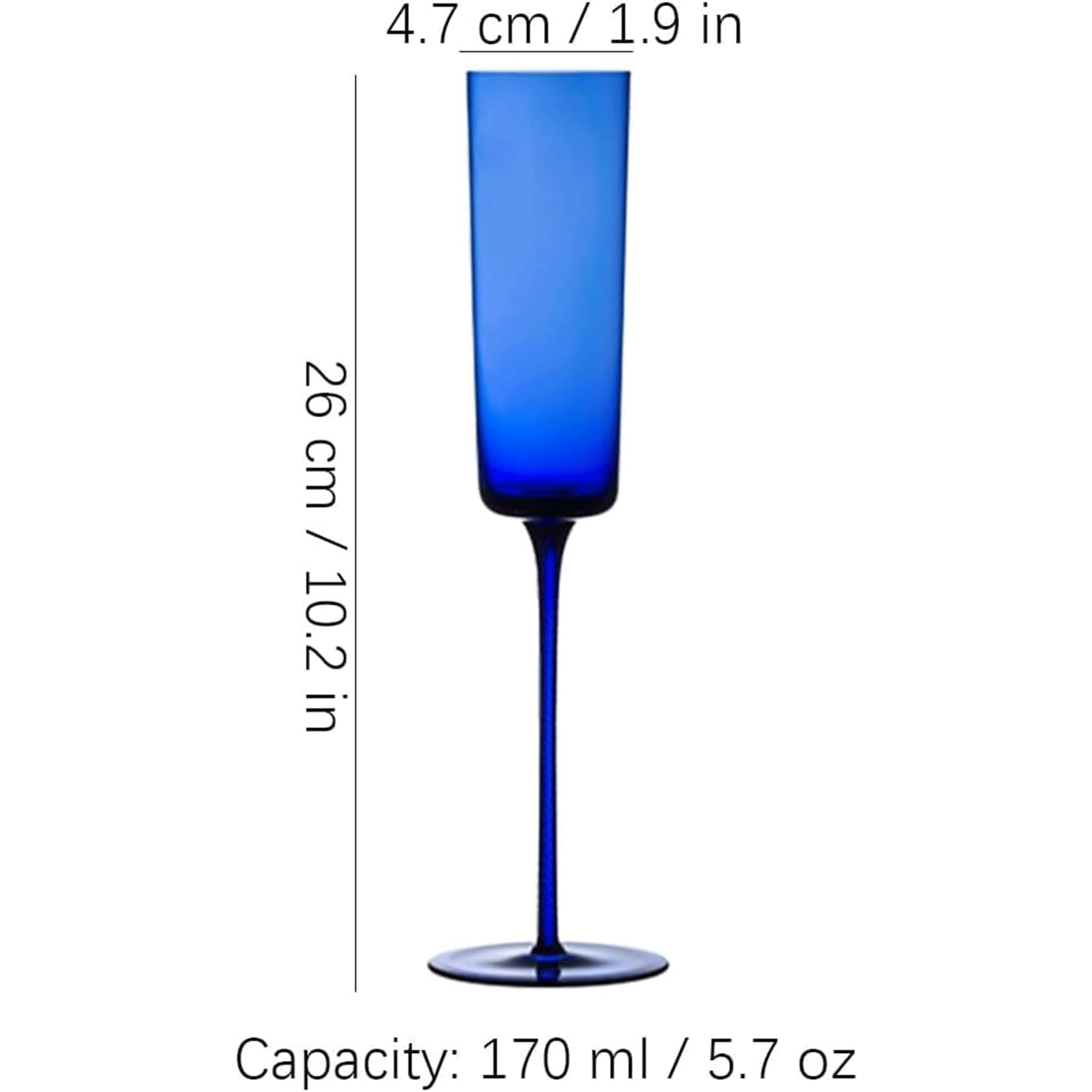Ideas de copas de vino azules para cócteles, vaso de bar, taza de té de frutas para hogares y bares, copas de vino gruesas y duraderas, taza de cristal Taza Multifuncional