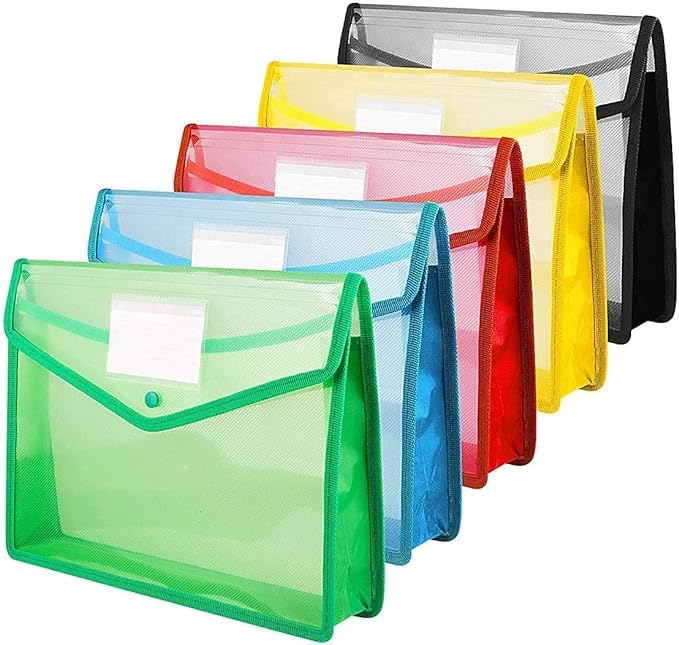 Dul-Dul Transparent Document Bag Poly-Plastic A4 Documents File Storage ...