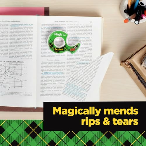 scotch magic tape 3 dispensered rolls numerous applications invisible clear tape engineered for repairing 34 x 300 inches