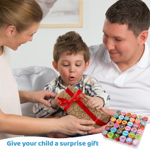 Sprifityy 36 Stück Stempel Kinder,Cartoon Auto Stempelset,Selbstfärbende Stempel für Kinder,Geschenktütenfüller,für KinderPartyFavor,Geburtstagsgeschenk,Classroom Prizes (B)
