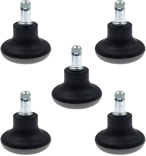 Luomorgo 5 piezas de 2 pulgadas Bell Glides de repuesto para silla de oficina, ruedas giratorias para ruedas fijas estacionarias, deslizadores de
