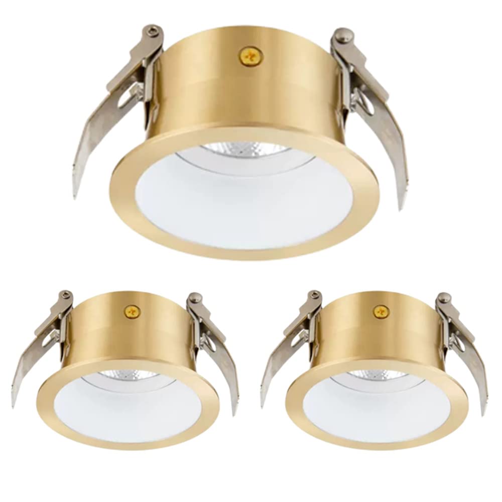 Aioneer Adjustable 45° Led Downlight Baffle Trim 3-Inch Round Retrofit Recessed Downlight 3W/7W/10W Rotatable-Spotlight Daylight Retrofit Downlight10w-4000K