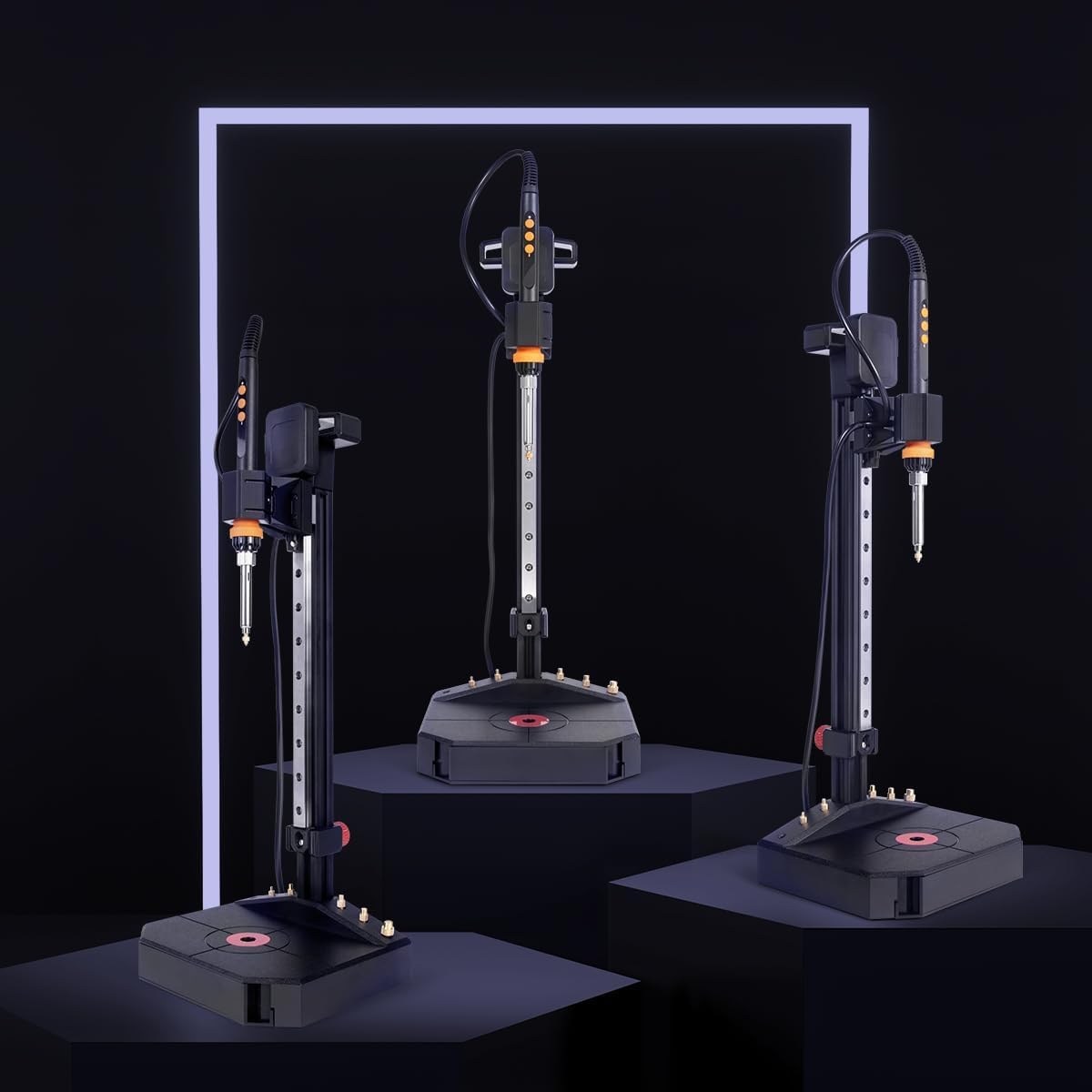 Nutopress Pro Machine de pressage verticale avec fer à souder 90 W, pointes M2-M8, 30 écrous en laiton filetés pour pièce imprimée 3D
