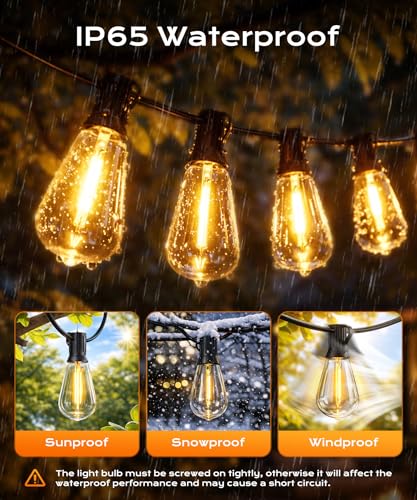Ecoeve Outdoor String Lights, 150 FT Patio Lights for Outside - image 6