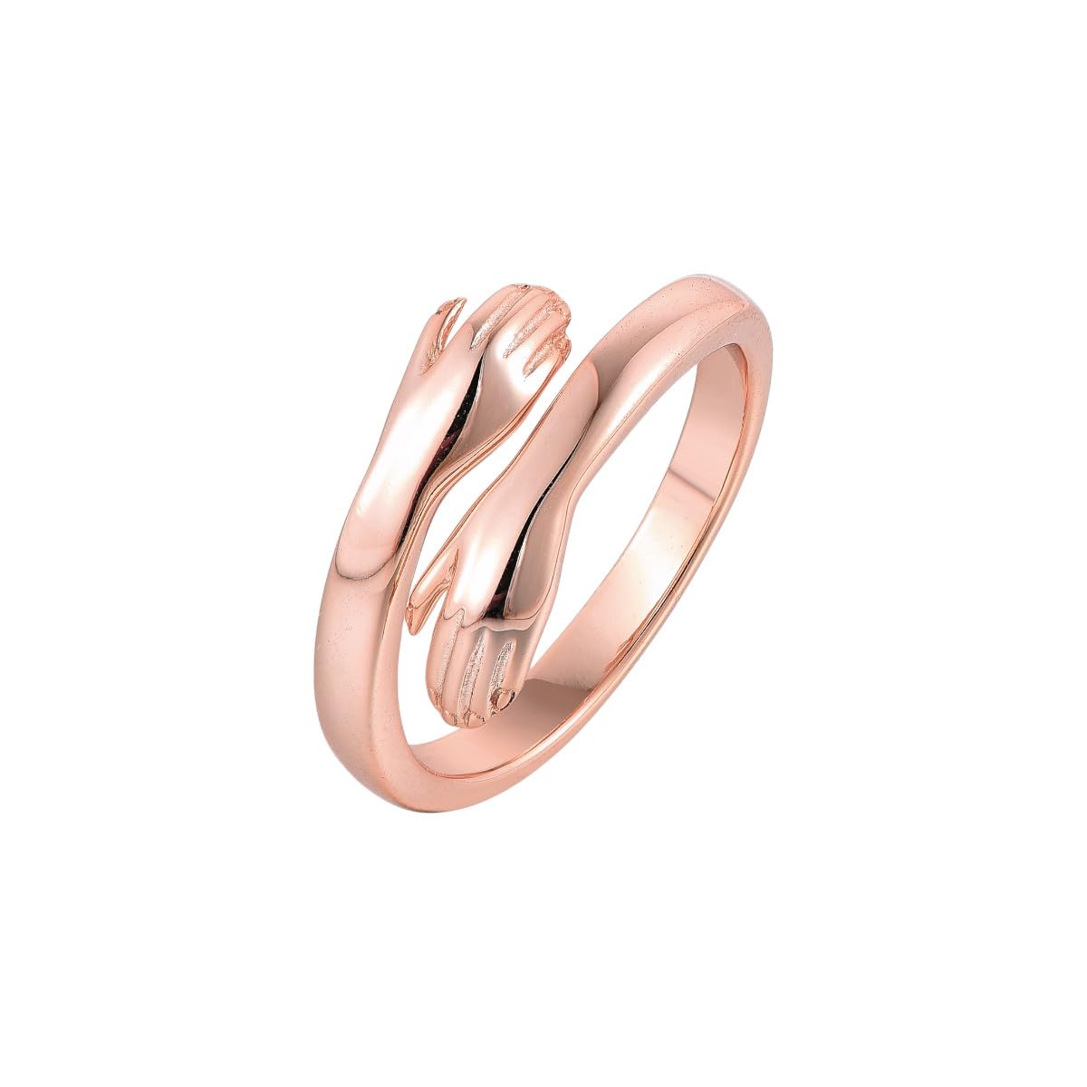 Roségold Umarmender Ring, 925 Sterling Silber Offener Ring, Vergoldet Hug Ring, Verstellbarer Umarmungsring, Geschenkidee