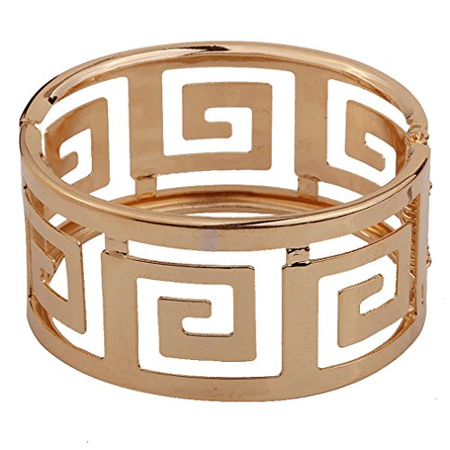 YAZILIND Special Hollow Cuff Bangle Bracelet Wide 1.2in Punk Style2