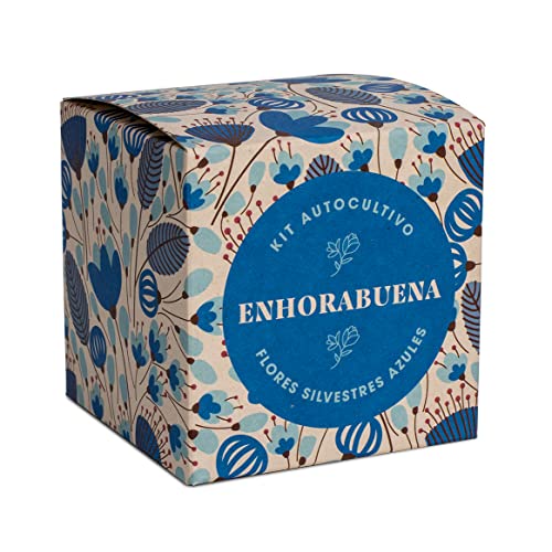 Resetea | Díselo con flores | Enhorabuena | Lino azul, nomeolvides y flor celeste.