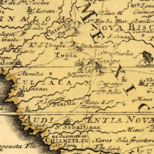 Miniatura 4 de Antiguos Maps Florida Mexico West Indies  Tabula Mexicae et Floridae circa 1710  Póster de pared vintage  24 x 32 pulgadas (24.016 x 32.008 in)