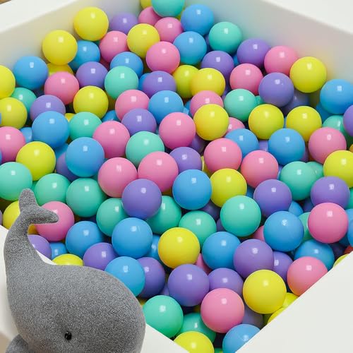 LittleTom Ab Null: 100 Bunte Bälle für Bällebad Baby Spielbälle 6cm - Indoor Outdoor Spielzeug für Spielzelt Spieltunnel Kinder Plastikbälle Klein - Babyspielzeug Bällchenbad für Babys