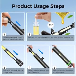 QECQEC 2pcs Car Air Freshener Diffuser Vent Clips，With 12 Odorless Refill Sticks,Essential Oil Car Diffuser Suitablefor:Car,Bathroom,OfficeScenario,Cloakroom,Bedrooms,Present (Black)