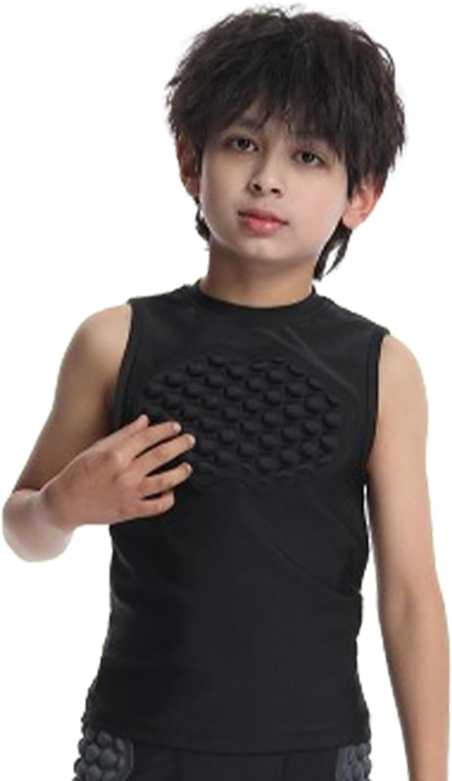 Padded Youth Shirt - Padded Football Youth Shirt Youth Baseball Chest Protection Padded Compression Shirt Rib Protectors Kids Compression Shirt with Pads for and