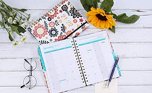 2021-2022 Planner – Weekly Monthly Planner 2021-2022 from July 2021 – June 2022, 6.4"x 8.5", Flexible Cover Planner with Elastic Closure, Coated Tabs, Inner Pocket