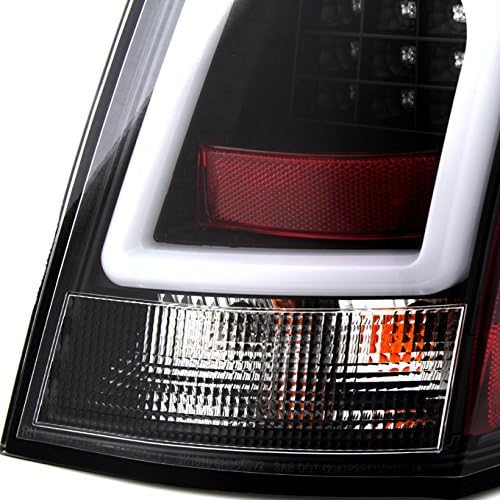 AKKON - For 05 06 07 Chrysler 300C SRT8 Black Bezel LED Parking Light Tube Tail Brake Light Lamps Assembly