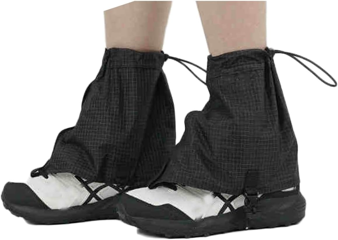 Leg Gaiters,Breathable Low Ankle Gaiters Shoes Boots Cover,with Elastic Bands and Snap Hooks,for Climbing Walking Backpacking Skiing