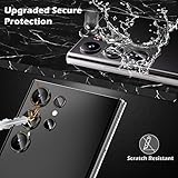 imluckies for Samsung Galaxy S23 Ultra Camera Lens Protector, Anti-Scratch, Aluminum Alloy Tempered Glass, [3+2] HD Back Screen Camera Protective Film Ring Cover, for S23 Ultra 5G 2023 (Black) - Image 3