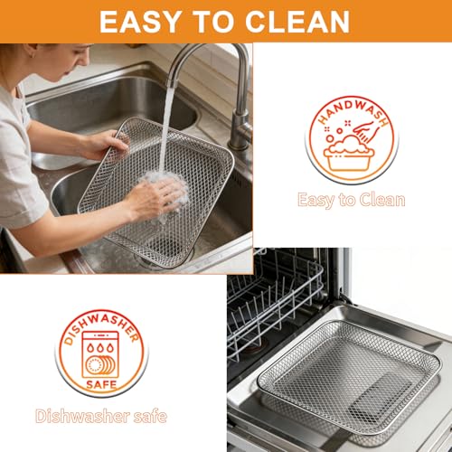 GXFYD Air Fryer Replacement Parts for Breville BOV450XL Mini Smart Countertop Oven and Toaster Oven, 11.5''×10.3'' Stainless Steel Accessories Grill Cooling Baking Rack, Dishwasher safe by GXFYD - Used condition - Image 5