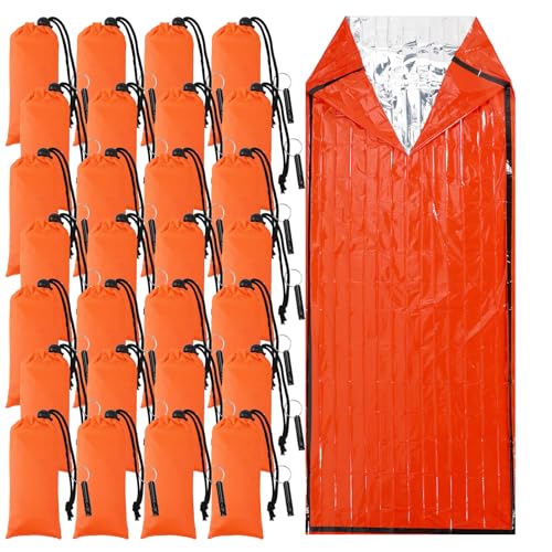 Qunclay Emergency Sleeping Bag Survival Blanket (24 Set)
