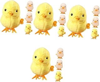 Kisangel Brinquedo De Pelúcia 16 Pçs Frango Saltitante Coelho Bebê Brinquedo De Pelúcia Mini Pintinhos Crianças Brinquedos De Coelho De Corda Para Crianças Mini Pintinhos De Páscoa