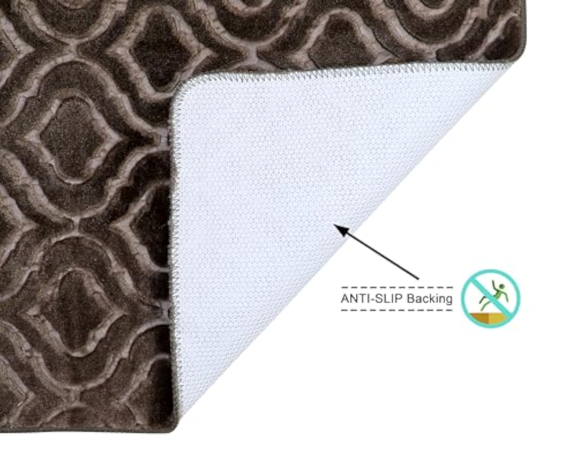 Foam Cobblestone Bath Mat Super Water Absorbent, Machine Washable