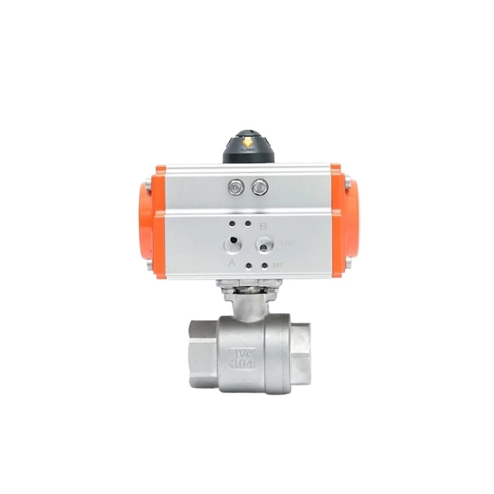 TPKMVGAP Q611F-16P Pneumatic 304 DN25/DN32 16 Bar Internal Thread 2 Way Pneumatic Ball Valve(DN32)