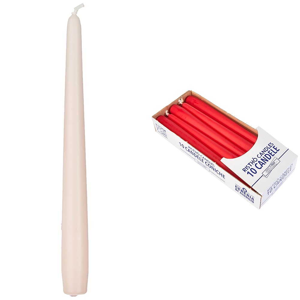 Bougies coniques pour bougeoir de table de fête et dîners romantiques