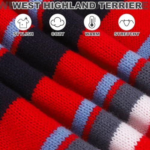 Image of PAWCHIE Dog Sweater - Warm Turtleneck Coat for Medium to Large Dogs, Stretchy Knitted Outfit for Girls & Boys, Red