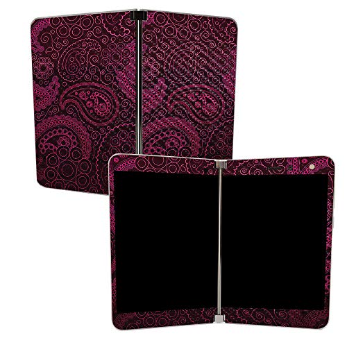 Image of MightySkins Carbon Fiber Skin for Microsoft Surface Duo - Paisley | Protective, Durable Textured Carbon Fiber Finish | Easy to Apply, Remove, and Change Styles | Made in The USA (CF-MISURDUO-Paisley)