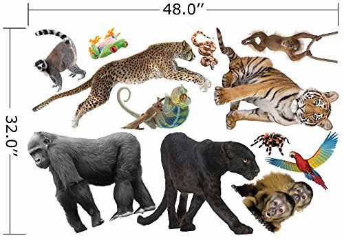 Set de Vinilos Decorativos de Animales de la Jungla miniatura 3