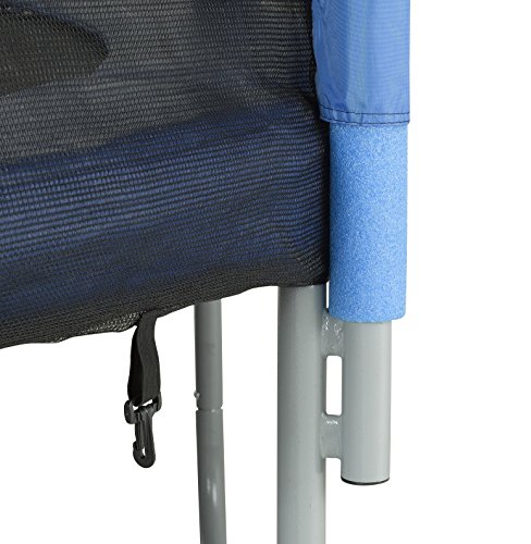 Image of Upper Bounce Round Trampoline Net Replacement Safety Enclosure, Universal Fit, Breathable, Weather-Resistant Mesh, Installs Outside Frame
