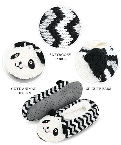 Image of DICUIRD Womens Animal Slipper Socks Non Slip Gripper House Slippers
