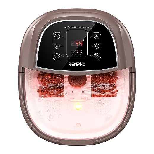 Masajeador de Baño para Pies RENPHO con Calentamiento Rápido, Masaje Automático y Potentes Chorros de Burbujas, Rodillos de Masaje Shiatsu, Pedicura Spa para Pies Cansados, Regalo dia de la madre