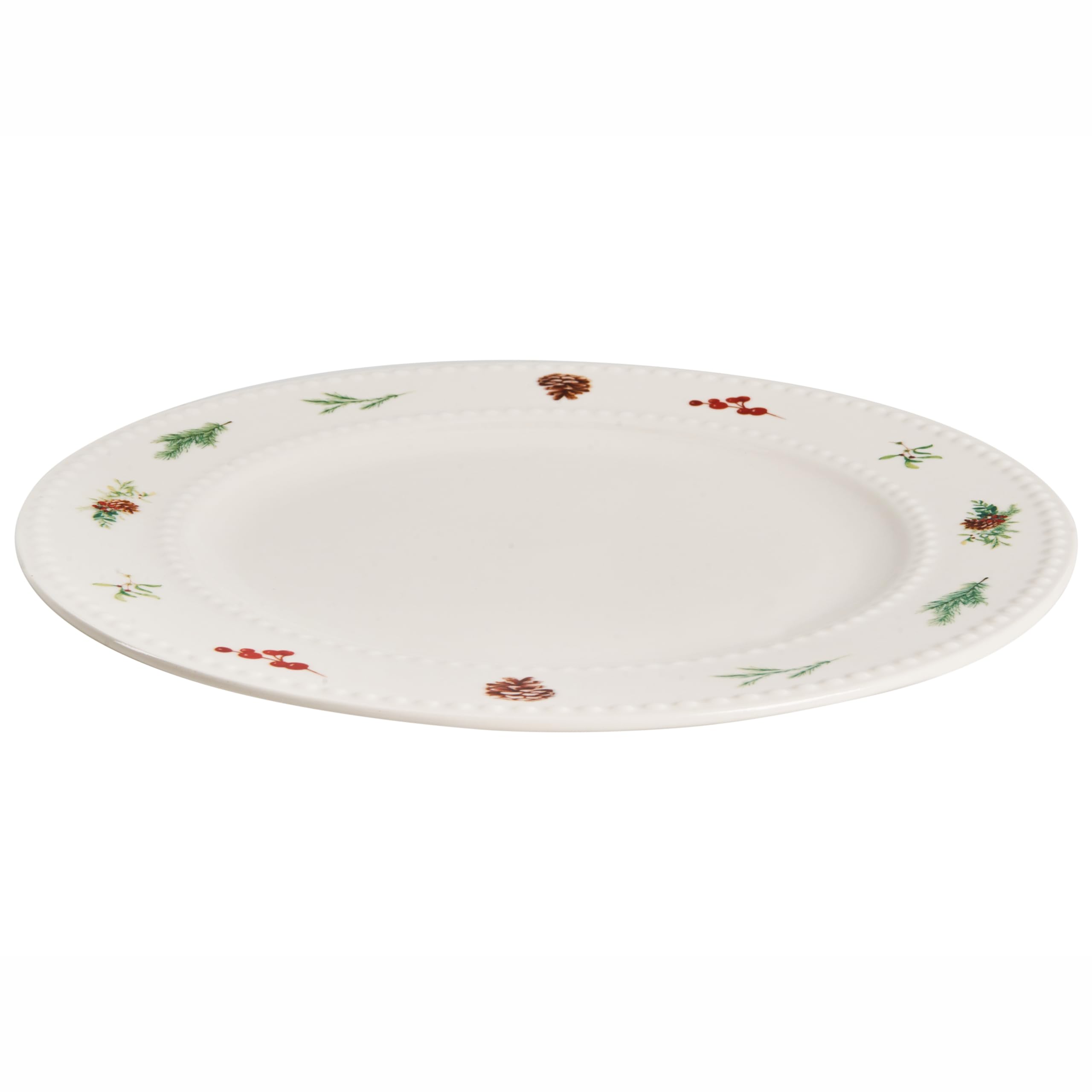 Zestaw naczyń z porcelany 16-częściowy ręcznie robiony reaktywne szkliwo dla 4 osób choinka beżowy Cloves