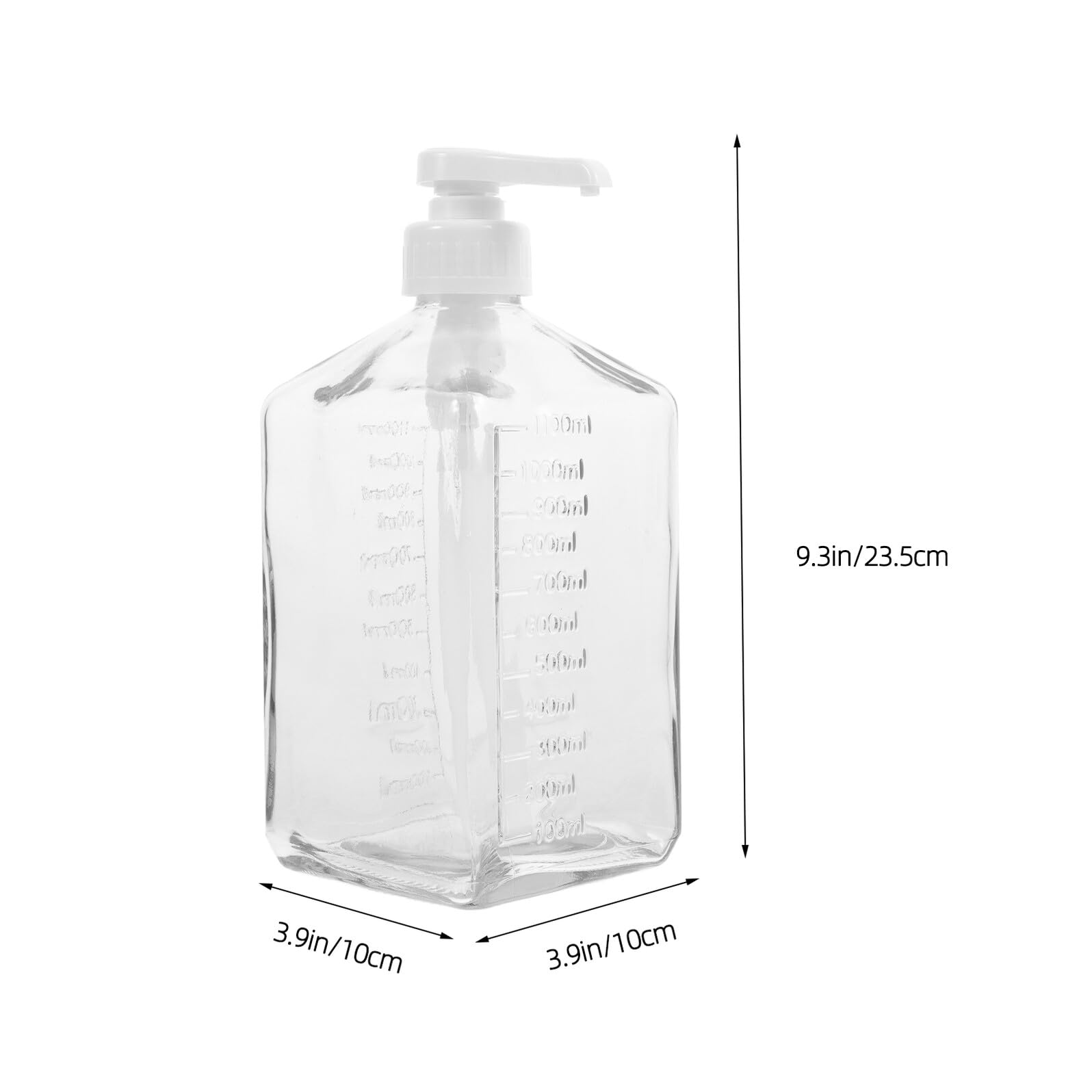 Botella de Vidrio para Jarabe con Dispensador de Bomba Diseño Transparente Resistente para Cocina Cafetería y Repostería Dispensador Práctico y Decorativo para Jarabes y Miel