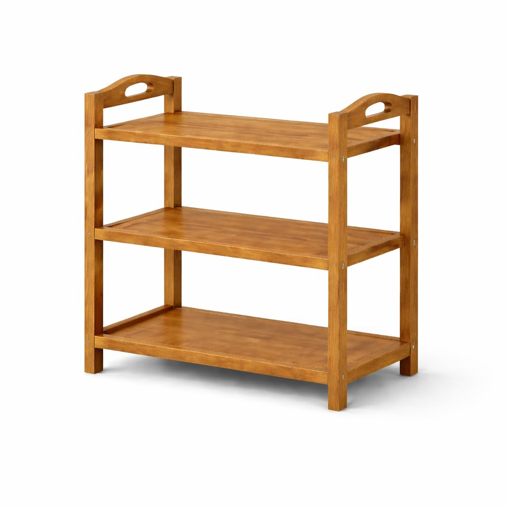 PWRco Shoe Rack Tall Narrow Entryway Hallway Storage Cabinet, Wooden Bamboo Shoe Shelf, Solid Panel Dust Resistant Design, Reinforced Load Bearing Frame