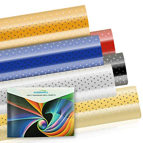 Perforated Mesh Hole Htv By Kisswill - 6 Pack 12" X 10" Mesh Iron On Vinyl For T-Shirts/Hats/Shoes And More (6 Colors) #TOP25