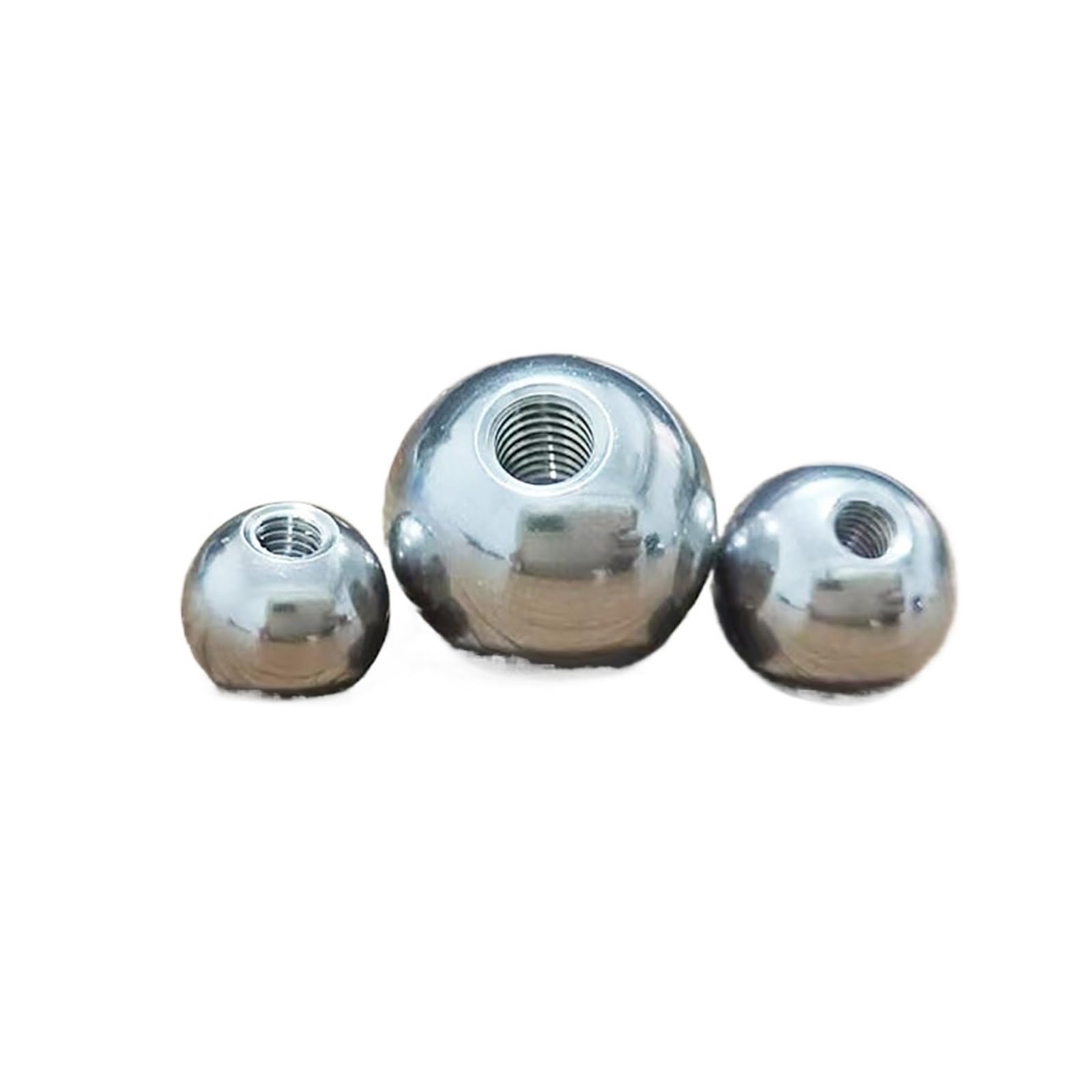 Billes de perçage en acier inoxydable Billes de perçage en acier inoxydable, filetage femelle, M2, .5, M3, M4, M5 à M14, diamètre extérieur 60 mm, demi-trou, trou borgne, billes lisses(M8,60mm)